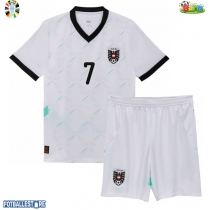 Østerrike Marko Arnautovic #7 Bortedraktsett Barn EM 2024 Kortermet (+ Korte bukser)